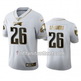 Miesten Philadelphia Eagles NFL Pelipaita Miles Sanders 26 Nike Valkoinen Golden Edition 100th